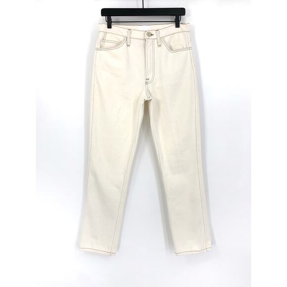 FRAME Le Italian Straight Leg Jeans Ivory Denim 27 - Picture 1 of 13